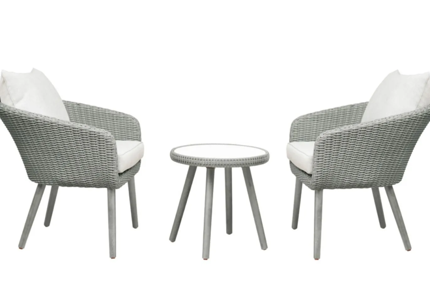 Bistroset Grijs PE Wicker - Giga Living