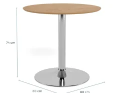 Bistrotafel Carmen Eiken Ø80cm - Giga Living