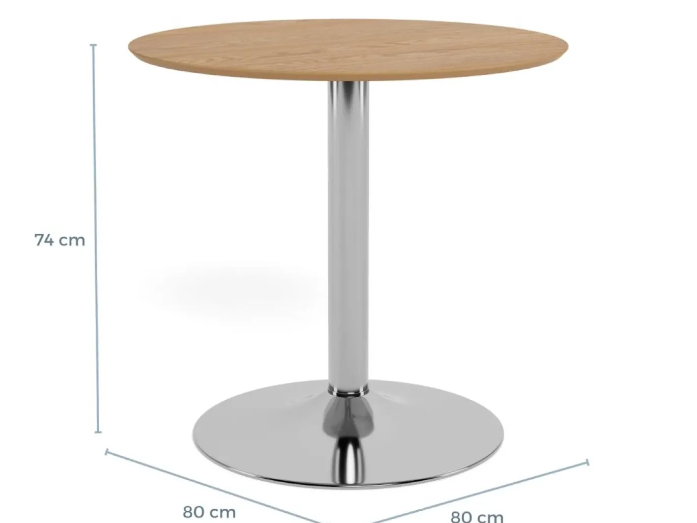 Bistrotafel Carmen Eiken Ø80cm - Giga Living