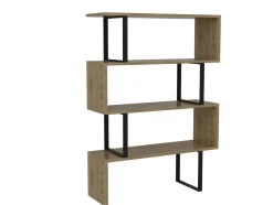 Boekenkast Adriana Melamine Eiken Zwart