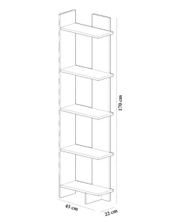 Boekenkast Als Walnoot/Wit