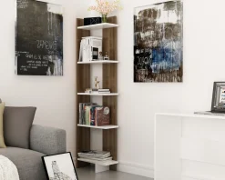 Boekenkast Als Walnoot/Wit
