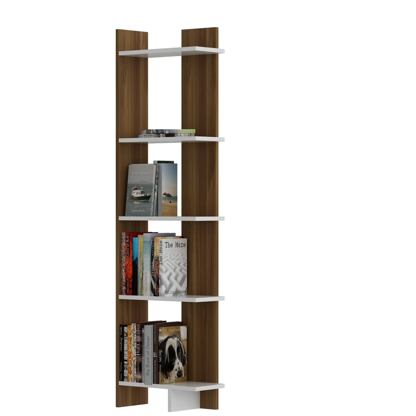 Boekenkast Als Walnoot/Wit