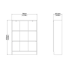Boekenkast Basic Eikenlook - Giga Living