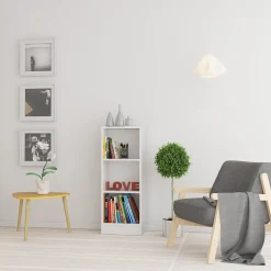 Boekenkast Basic met 2 planken Wit - Giga Living
