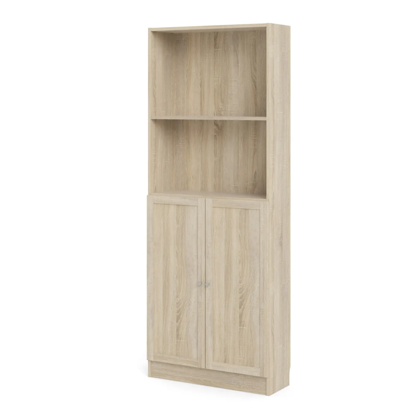 Boekenkast Basic Naturel Open/dicht 79x203cm - Giga Living