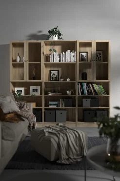 Boekenkast Basic Naturel Open 79x203cm - Giga Living