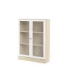 Boekenkast Basic Naturel/wit Glas 79x107cm - Giga Living