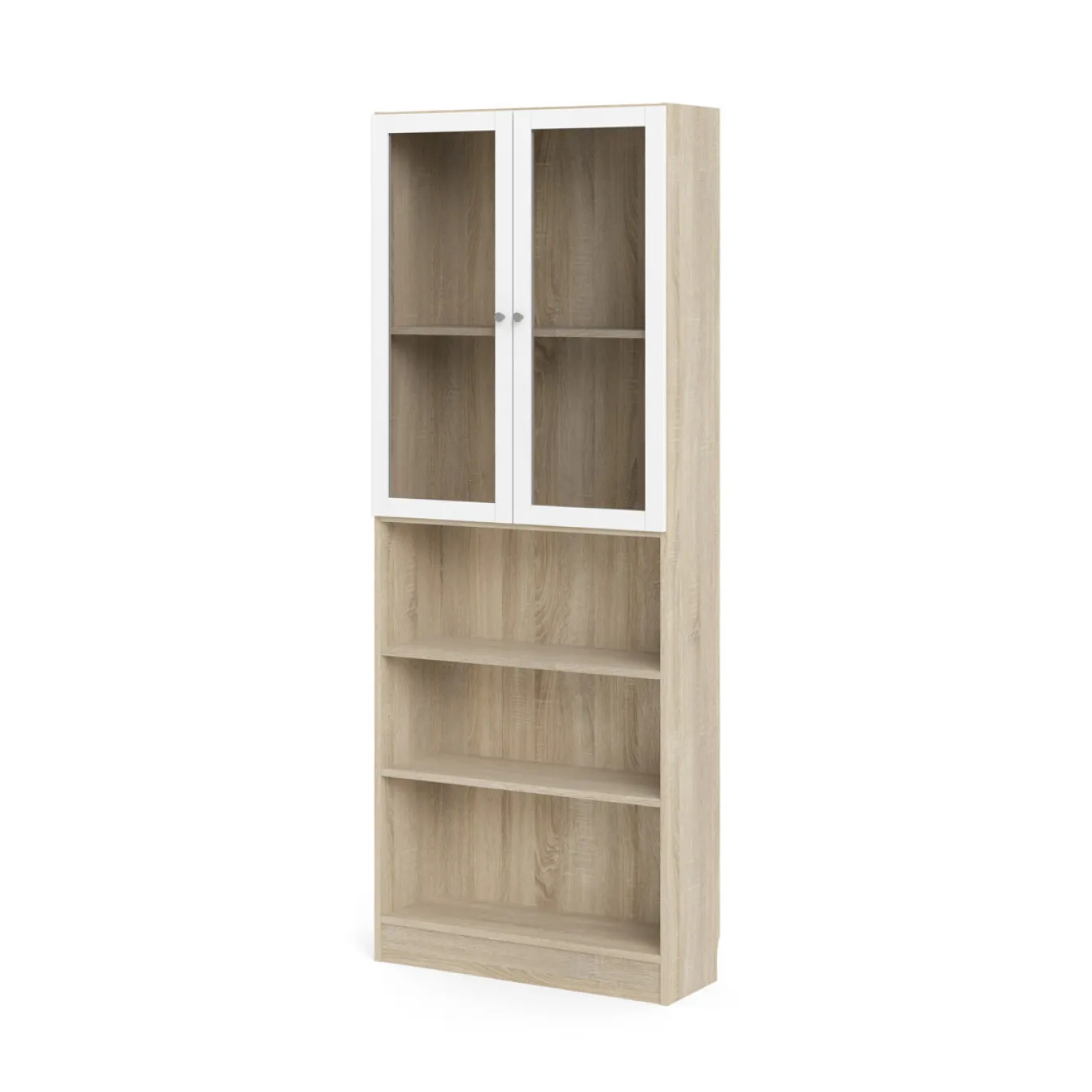 Boekenkast Basic Naturel/wit 79x203cm - Giga Living