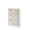 Boekenkast Basic Wit/Naturel Glas 79x107cm - Giga Living