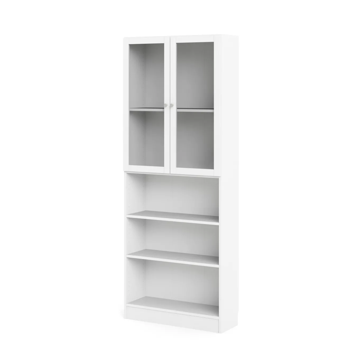 Boekenkast Basic Wit Open Glas 79x203cm - Giga Living