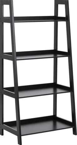 Boekenkast Batignano MDF Zwart 63x130cm - Giga Living