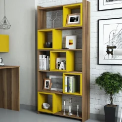 Boekenkast Box Melamine Geel