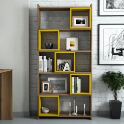 Boekenkast Box Melamine Geel