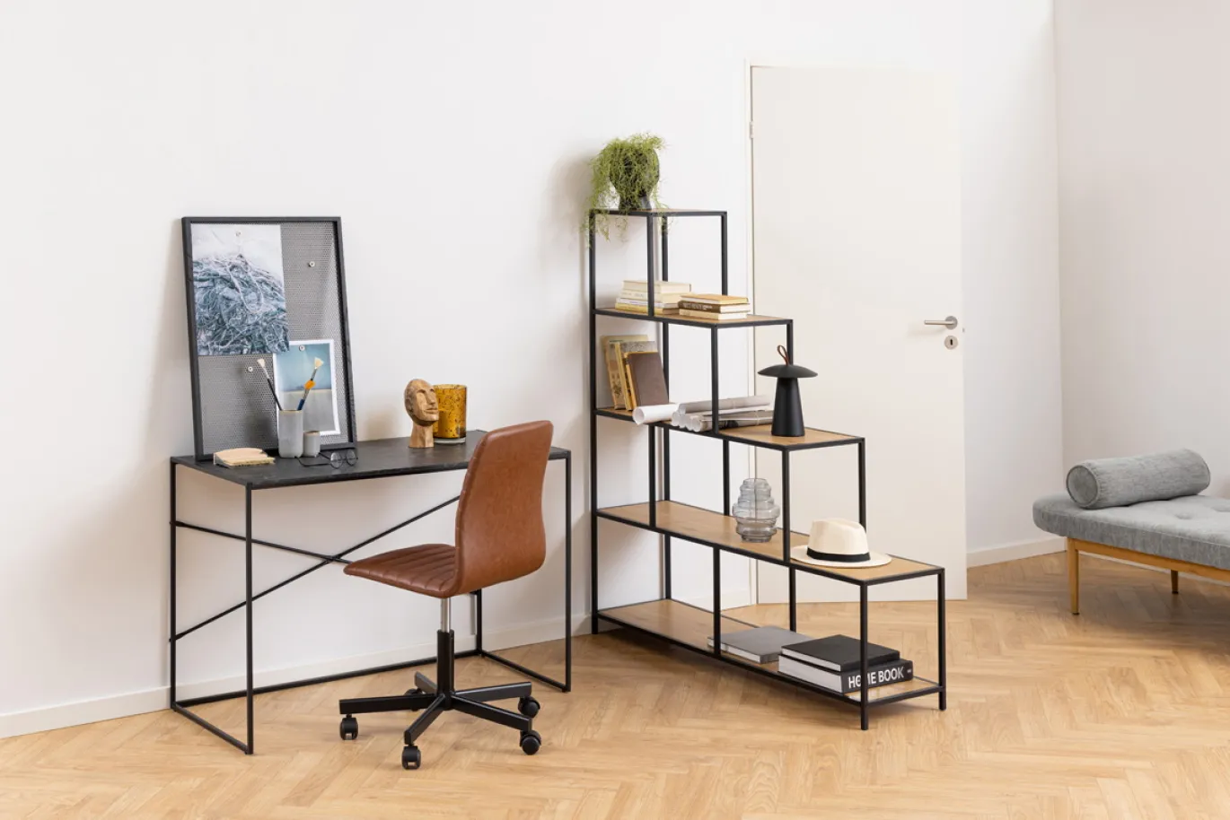 Boekenkast Bronx MDF Naturel 135x150cm - Giga Living