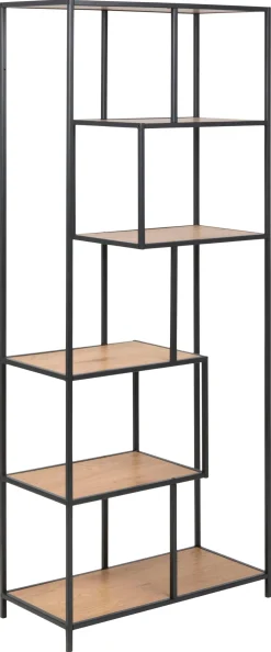 Boekenkast Bronx MDF Naturel 77x185cm - Giga Living