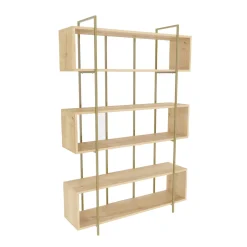 Boekenkast Bruti Naturel/Goud 180cm