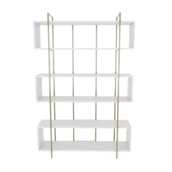 Boekenkast Bruti Wit/Goud 180cm