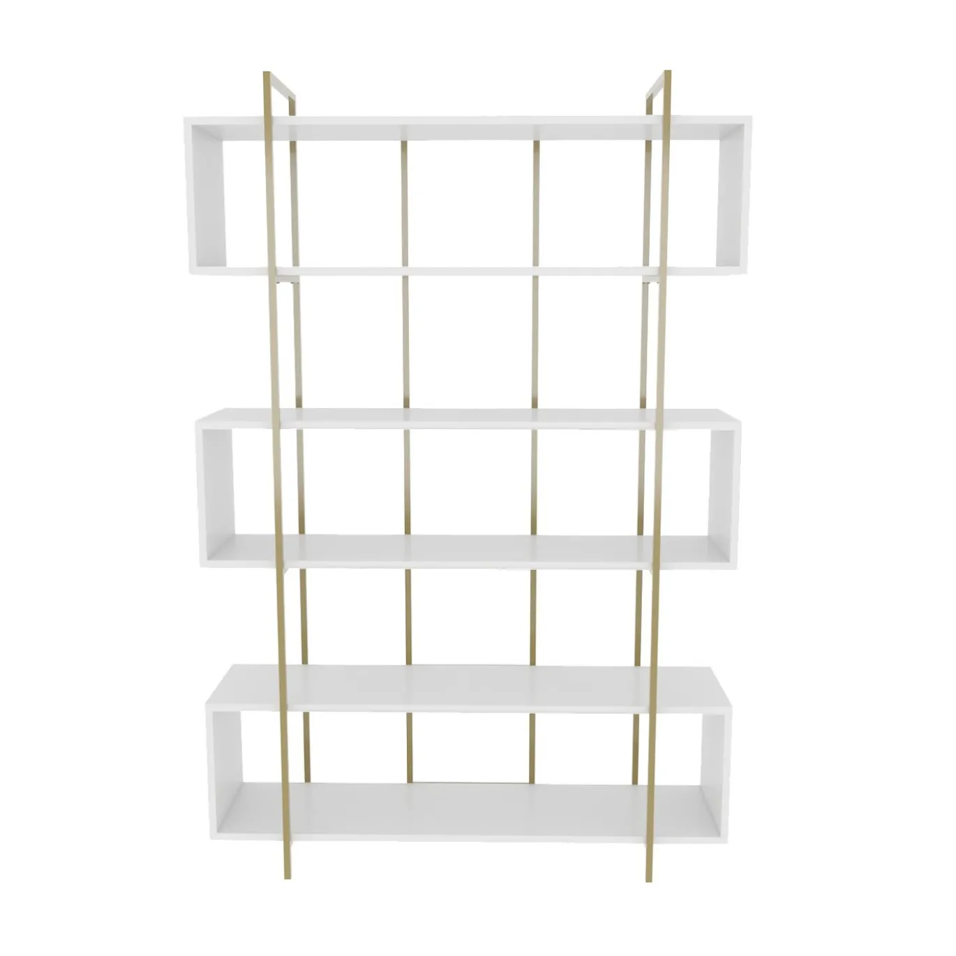 Boekenkast Bruti Wit/Goud 180cm