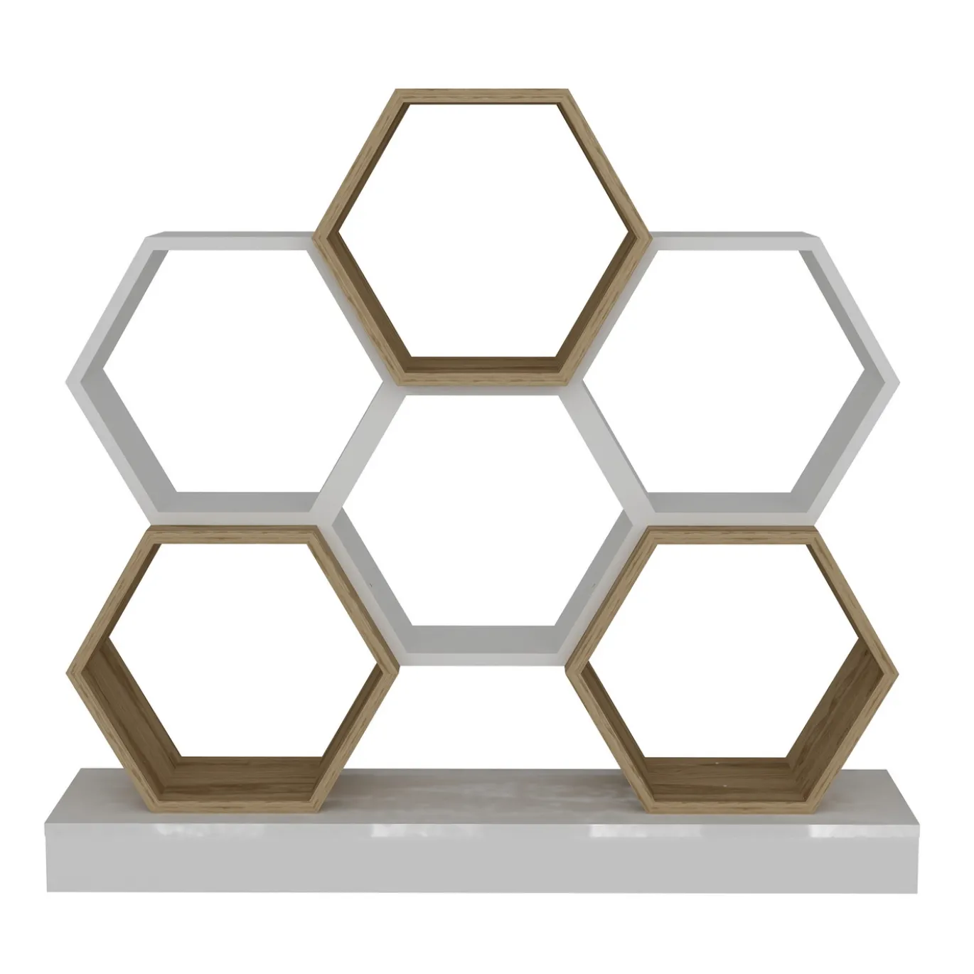 Boekenkast Cicek Wit/Naturel 120cm