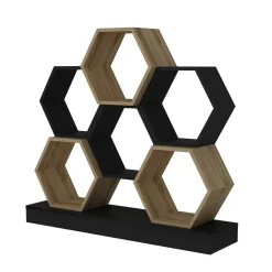 Boekenkast Cicek Zwart/Naturel 120cm