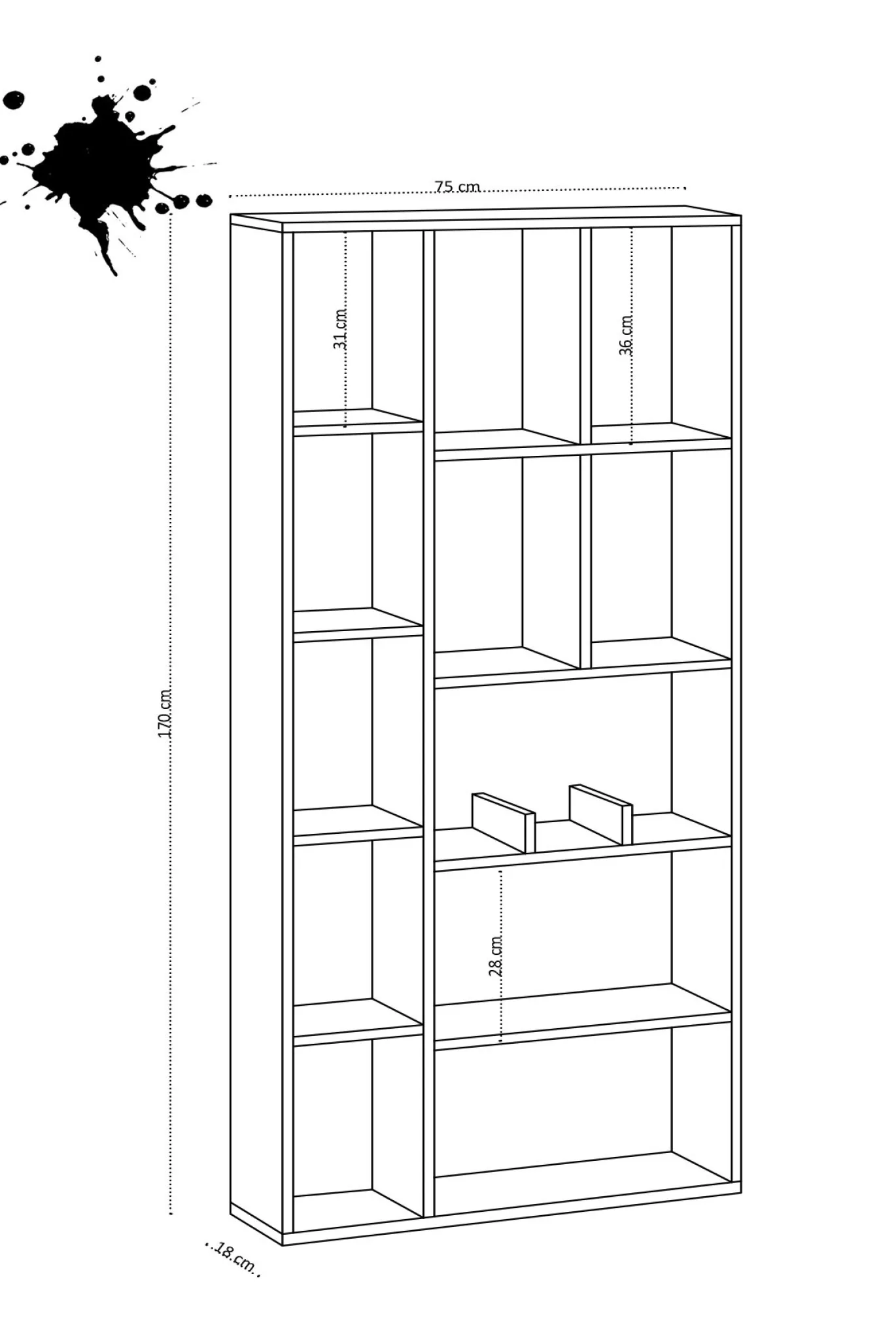 Boekenkast Demios Naturel