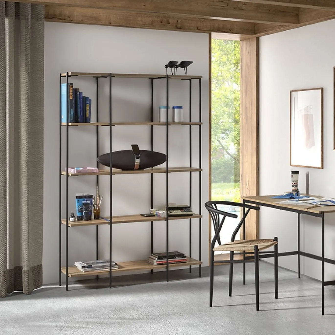 Boekenkast Dunes Naturel 180cm - Giga Living