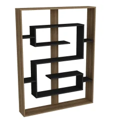 Boekenkast Esteban Walnoot/Zwart 120x155cm