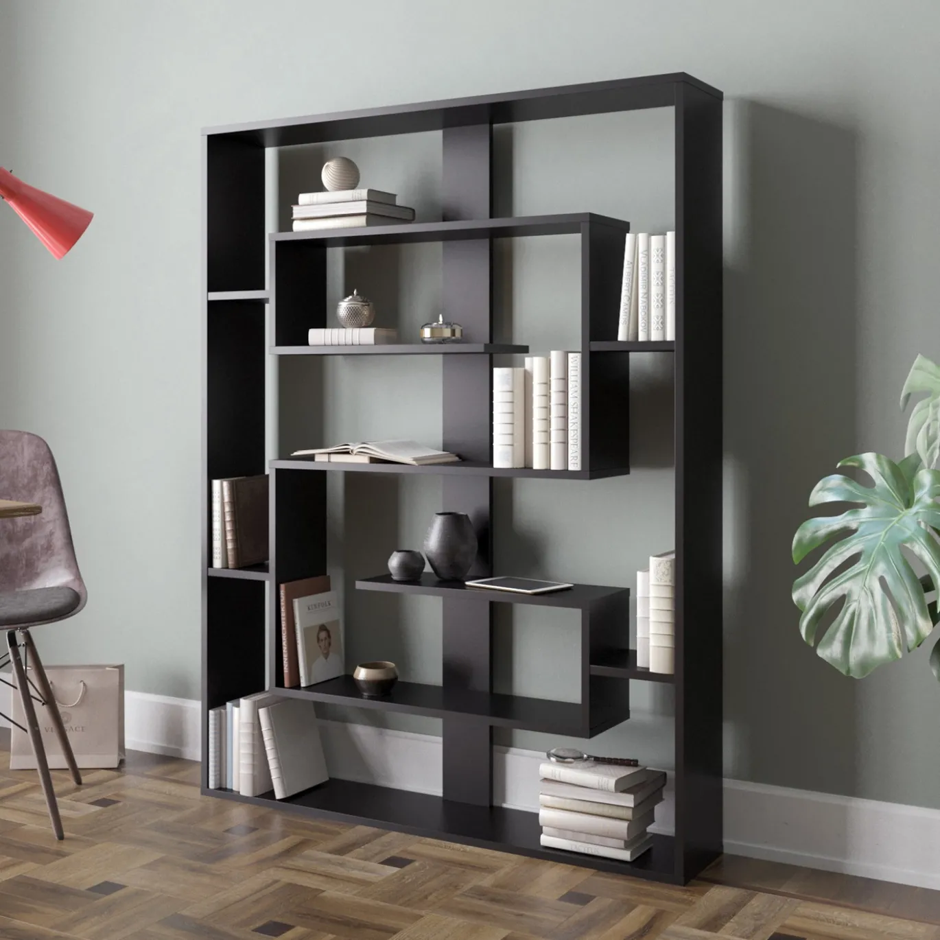 Boekenkast Esteban Zwart 120x155cm