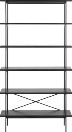 Boekenkast Finn MDF Zwart 172cm - Giga Living
