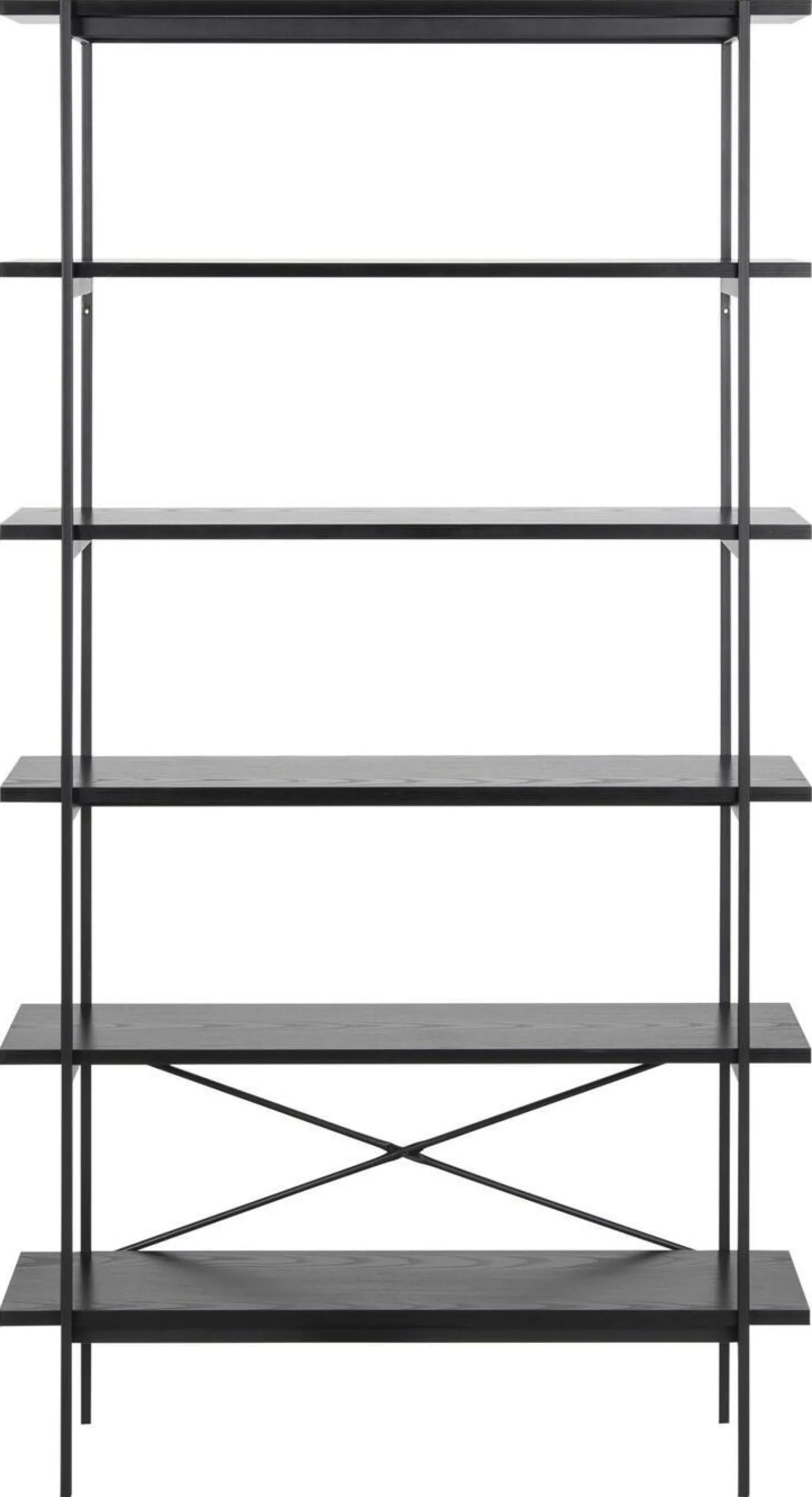 Boekenkast Finn MDF Zwart 172cm - Giga Living