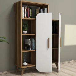 Boekenkast Form Melamine Walnoot Wit