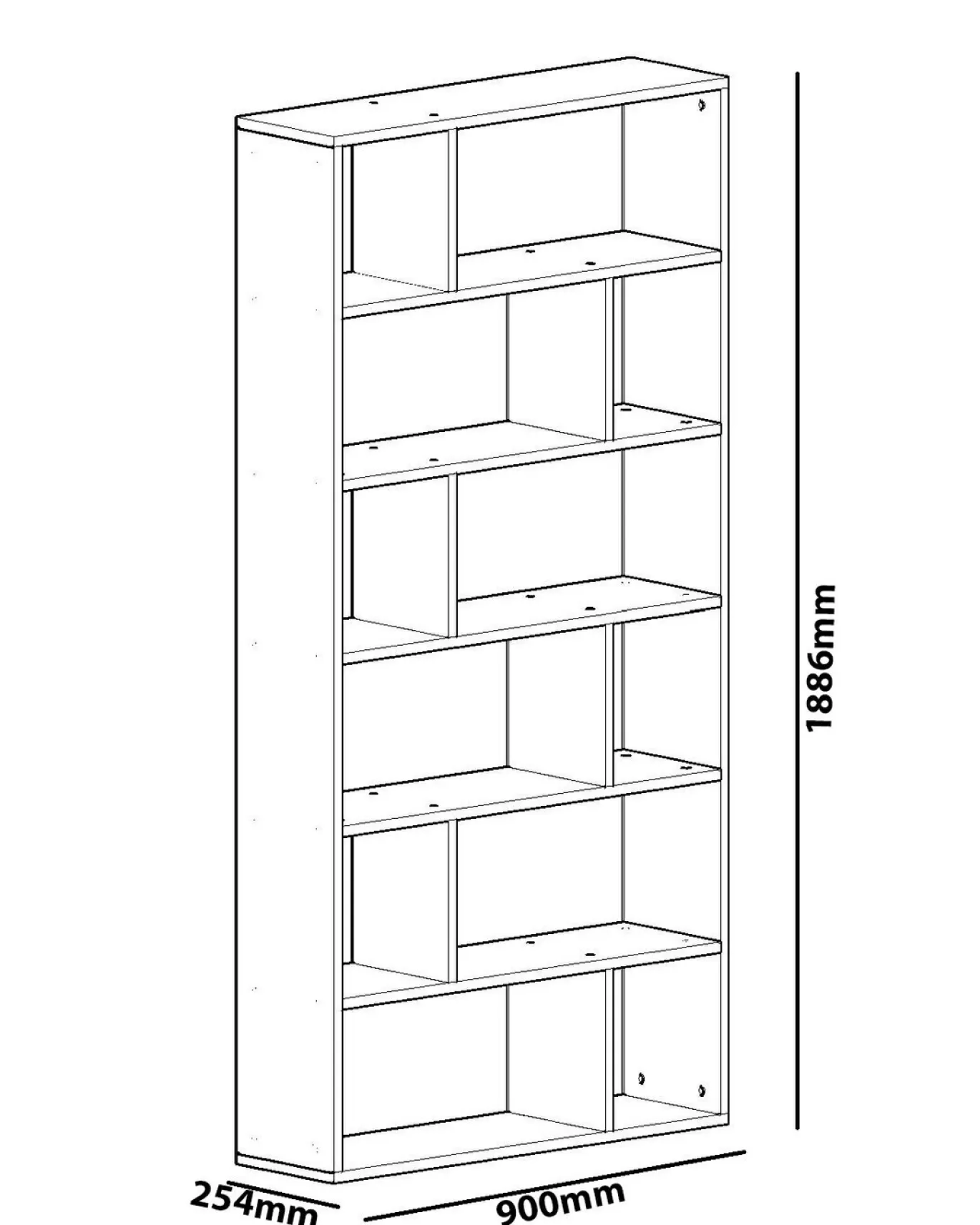 Boekenkast Form Melamine Wit