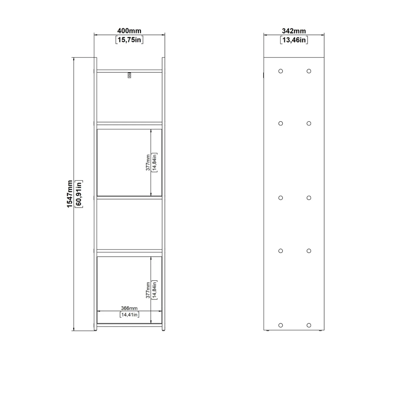Boekenkast Function Plus Jackson Hickory - Giga Living