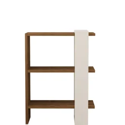 Boekenkast Gaye Walnoot/Wit 70cm