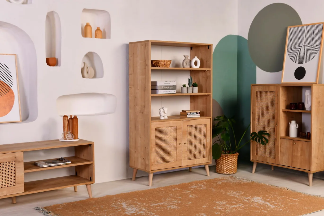 Boekenkast Hazeran Naturel
