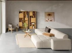 Boekenkast Huub Spaanplaat Naturel 90x180cm - Giga Living
