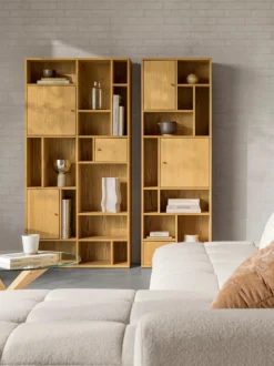 Boekenkast Huub Spaanplaat Naturel 90x180cm - Giga Living