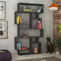 Boekenkast Karmato Melamine Antraciet