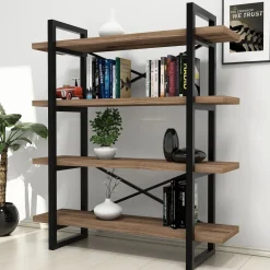 Boekenkast Makro Melamine Walnoot