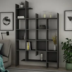 Boekenkast Manco Melamine Antraciet