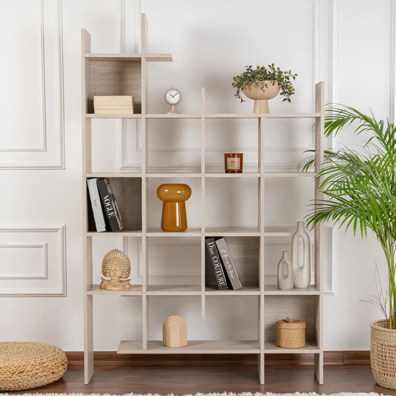Boekenkast Manco Travertinlook 188cm