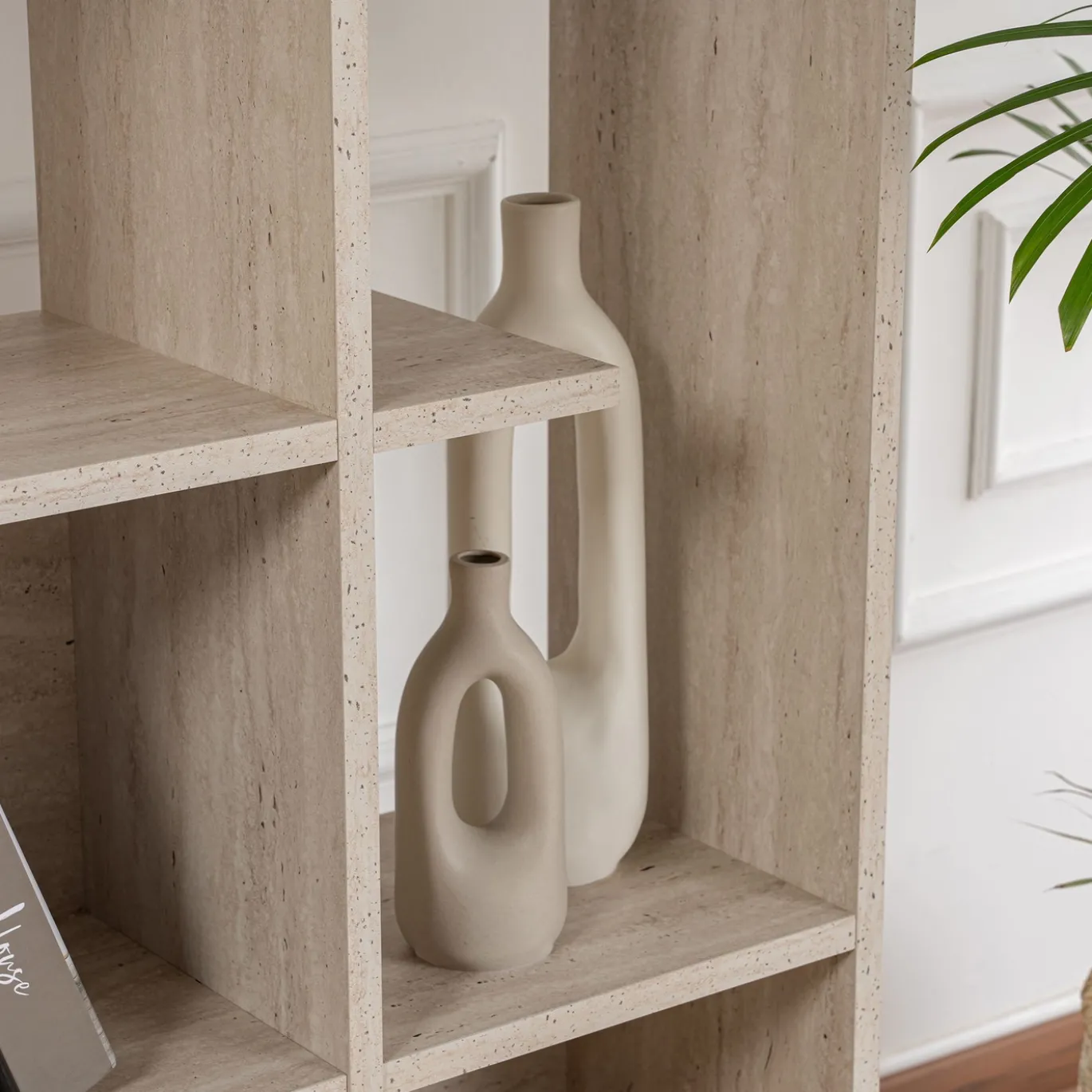 Boekenkast Manco Travertinlook 188cm