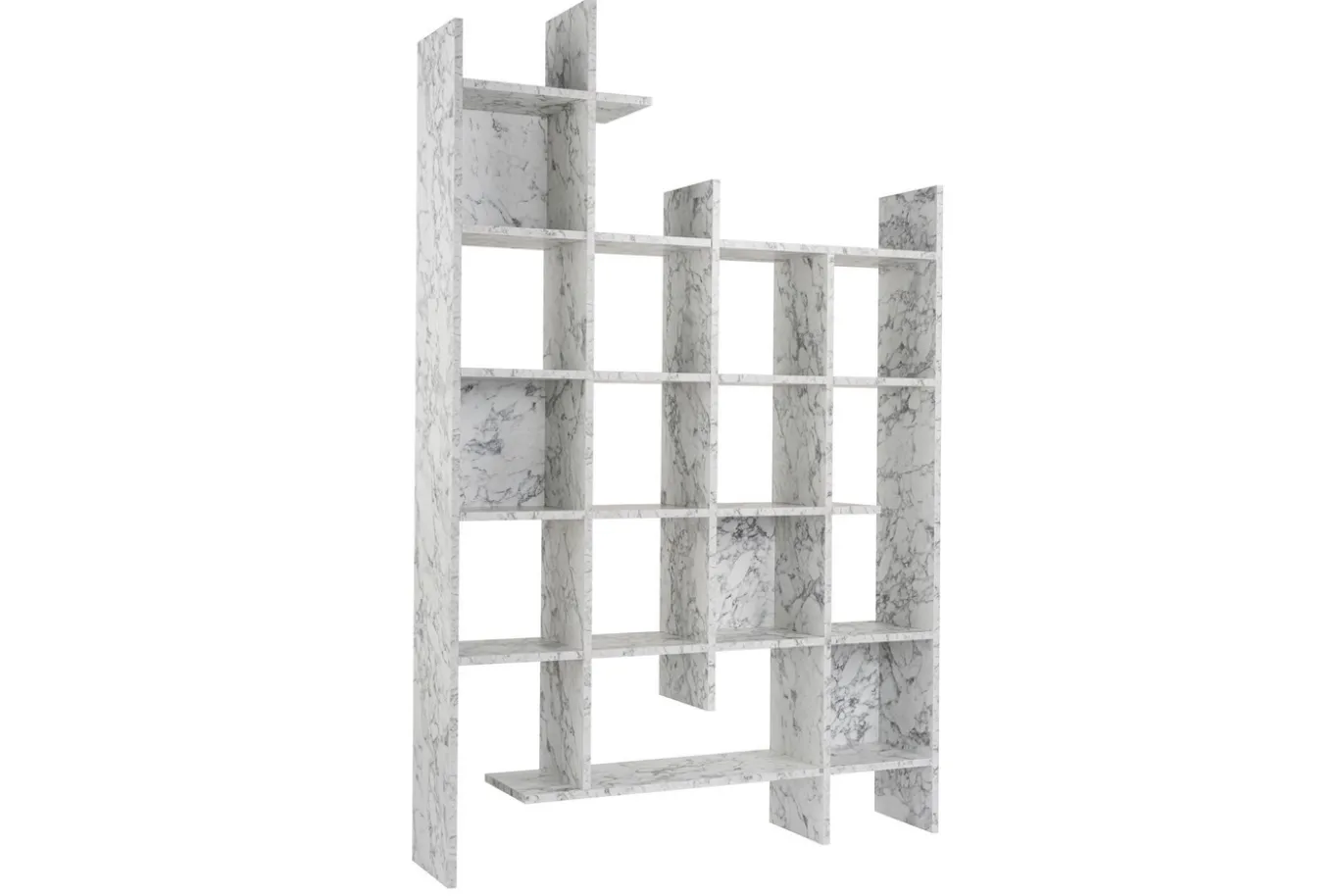 Boekenkast Manco Wit Marmerlook 188cm