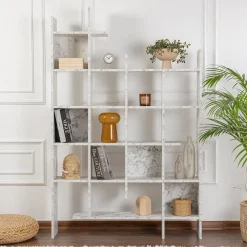 Boekenkast Manco Wit Marmerlook 188cm
