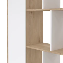 Boekenkast Maze Jackson Hickory Wit Hoogglans 1-deurs - Giga Living