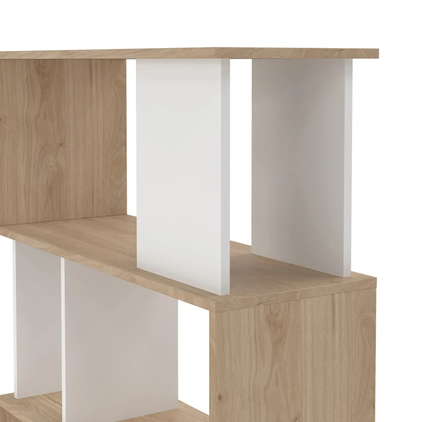 Boekenkast Maze Wit Jackson Hickory - Giga Living