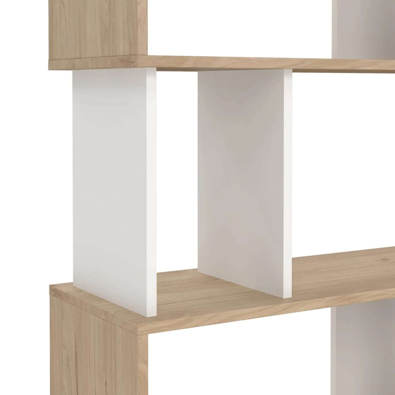Boekenkast Maze Wit Jackson Hickory - Giga Living