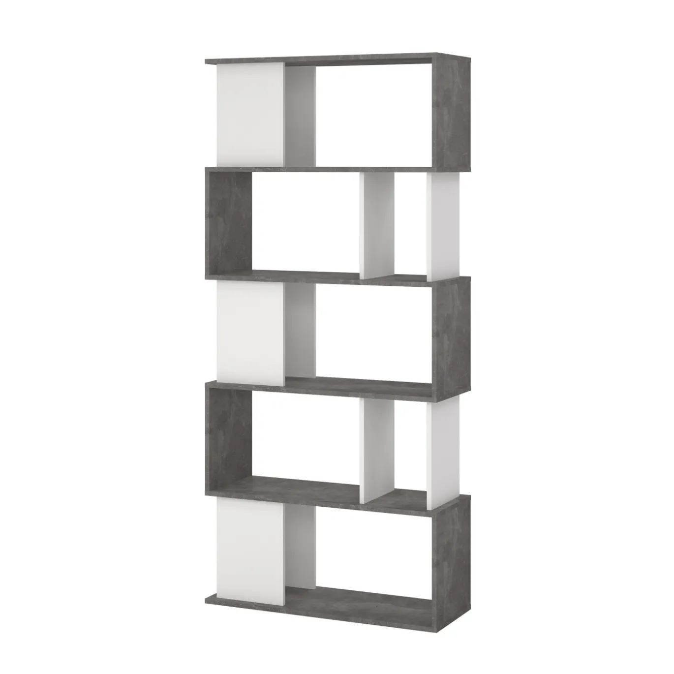 Boekenkast Maze Wit Oxide Beton - Giga Living