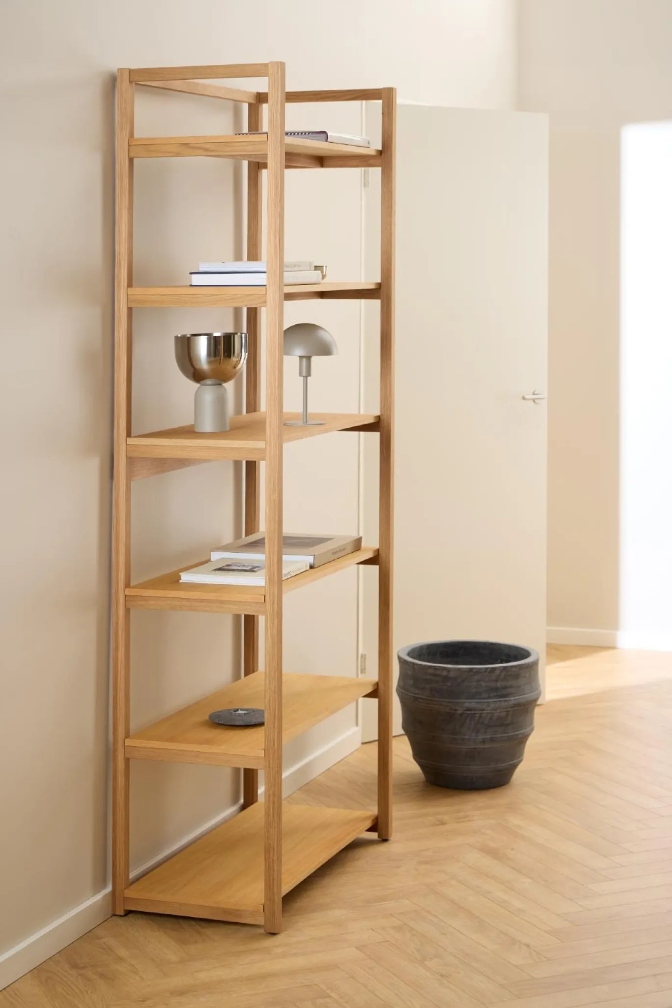 Boekenkast Mista Eikenfineer 199cm - Giga Living